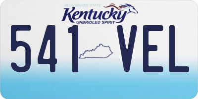 KY license plate 541VEL