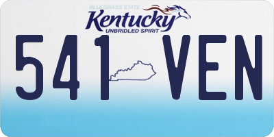 KY license plate 541VEN