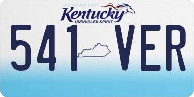 KY license plate 541VER