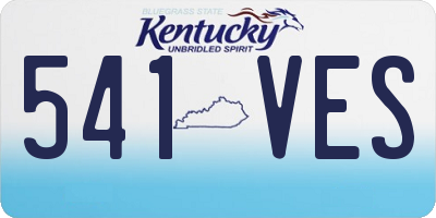 KY license plate 541VES
