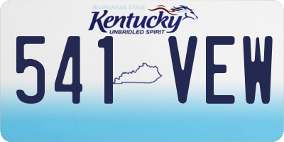 KY license plate 541VEW