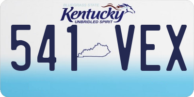 KY license plate 541VEX