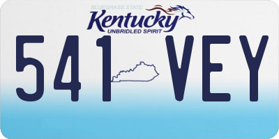 KY license plate 541VEY