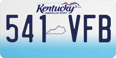 KY license plate 541VFB
