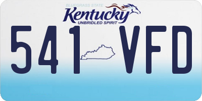 KY license plate 541VFD