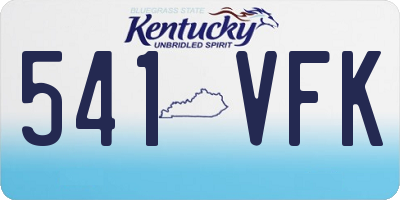 KY license plate 541VFK