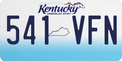 KY license plate 541VFN