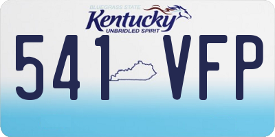 KY license plate 541VFP
