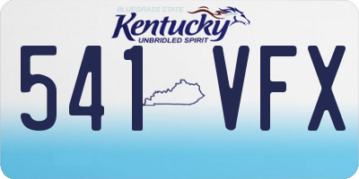 KY license plate 541VFX