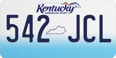 KY license plate 542JCL