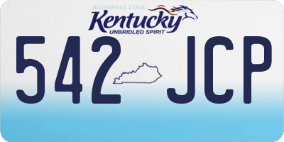 KY license plate 542JCP