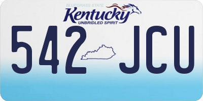 KY license plate 542JCU
