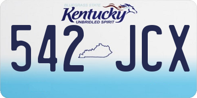 KY license plate 542JCX