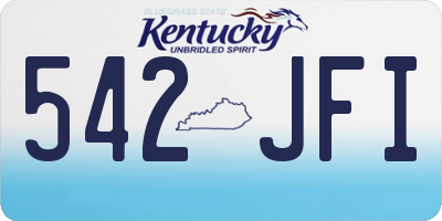 KY license plate 542JFI