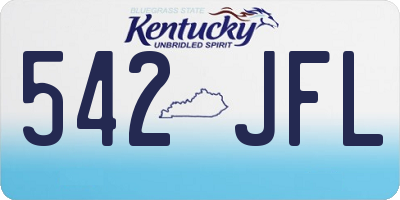 KY license plate 542JFL