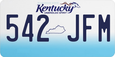 KY license plate 542JFM