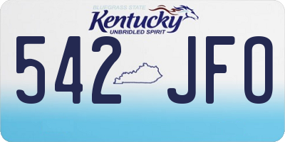 KY license plate 542JFO