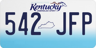 KY license plate 542JFP