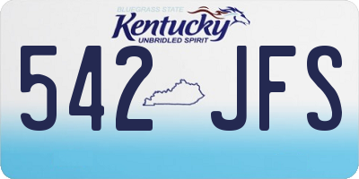 KY license plate 542JFS