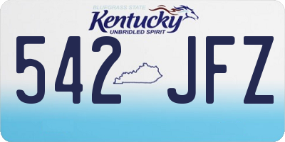 KY license plate 542JFZ