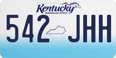 KY license plate 542JHH