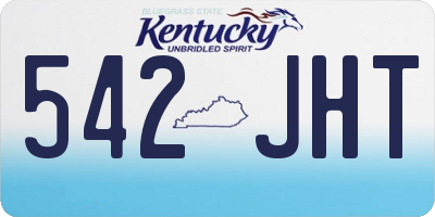 KY license plate 542JHT
