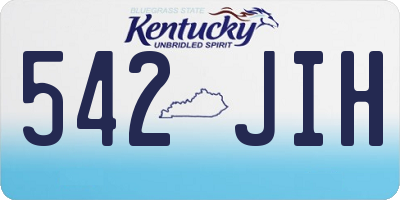KY license plate 542JIH