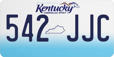 KY license plate 542JJC