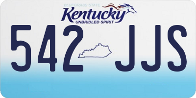 KY license plate 542JJS
