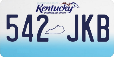 KY license plate 542JKB