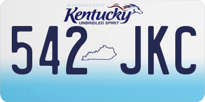 KY license plate 542JKC