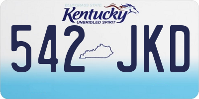 KY license plate 542JKD