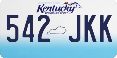 KY license plate 542JKK