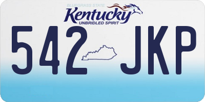 KY license plate 542JKP