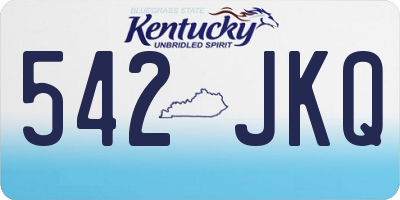 KY license plate 542JKQ