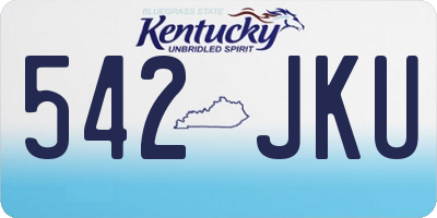 KY license plate 542JKU