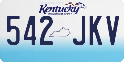 KY license plate 542JKV