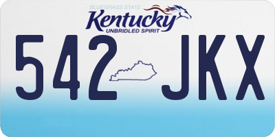 KY license plate 542JKX