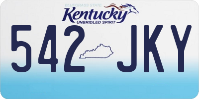 KY license plate 542JKY