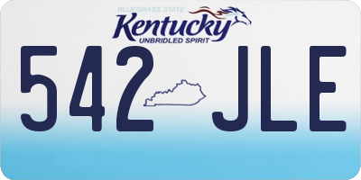 KY license plate 542JLE