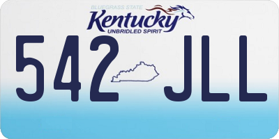 KY license plate 542JLL