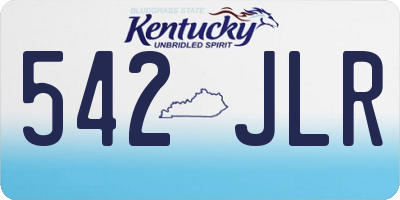 KY license plate 542JLR