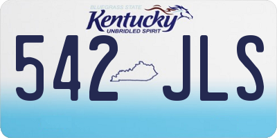 KY license plate 542JLS
