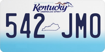 KY license plate 542JMO