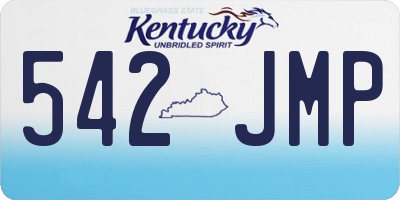 KY license plate 542JMP
