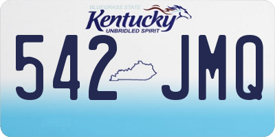 KY license plate 542JMQ