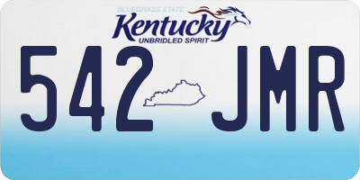 KY license plate 542JMR