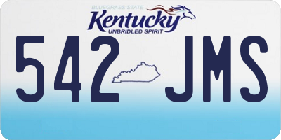 KY license plate 542JMS