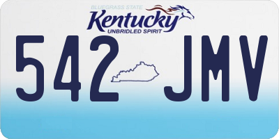 KY license plate 542JMV