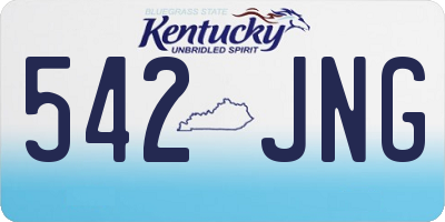KY license plate 542JNG